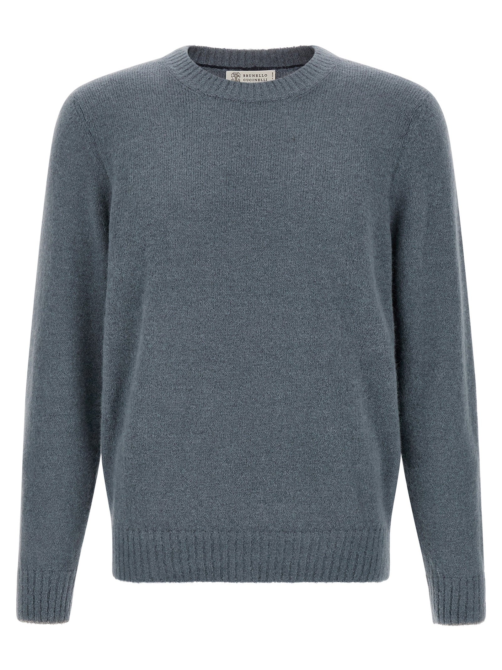 Brunello Cucinelli Blue Alpaca Leather Men's Cardigan
