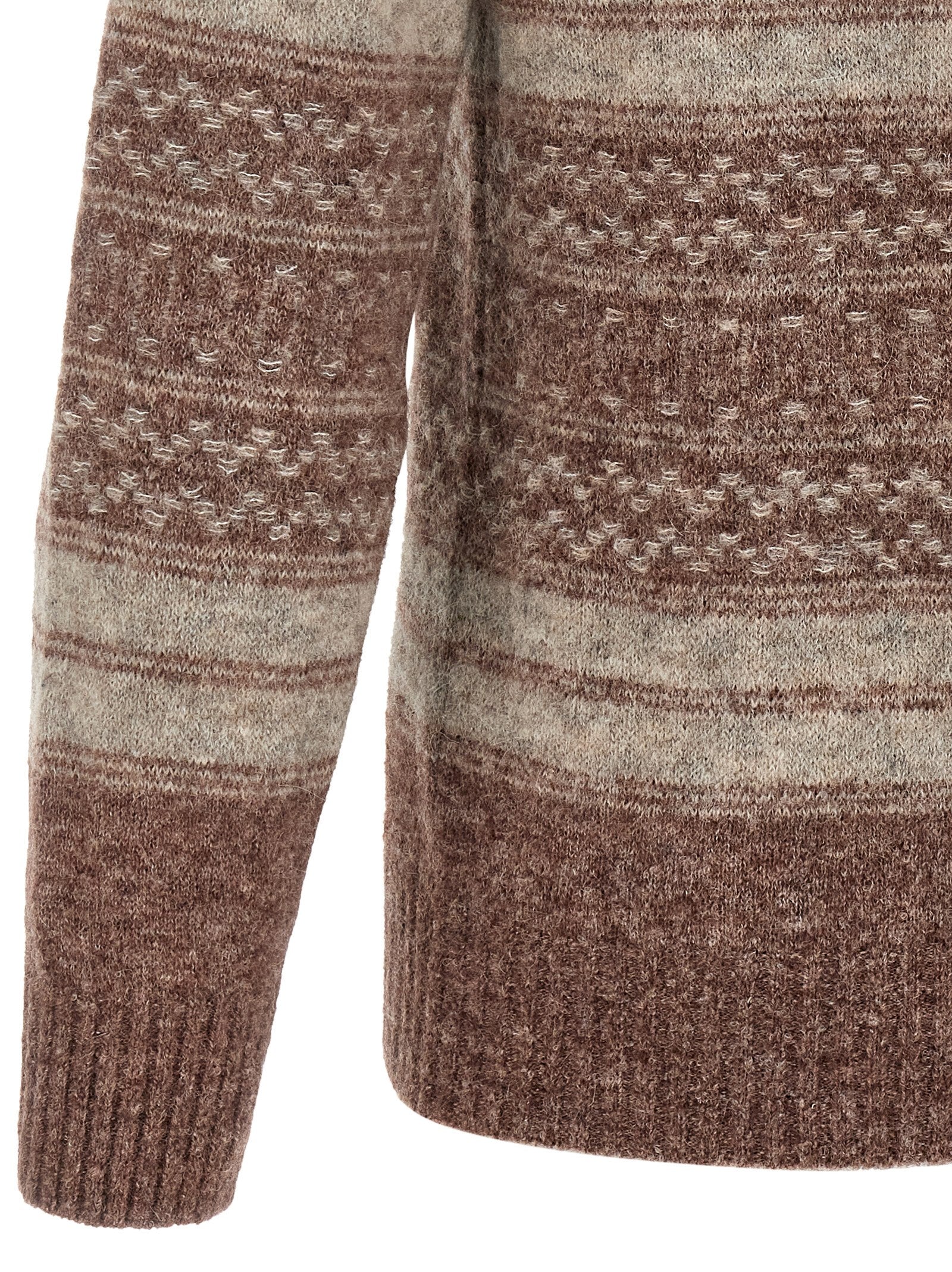 Brunello Cucinelli Brown Alpaca Leather Men's Cardigan