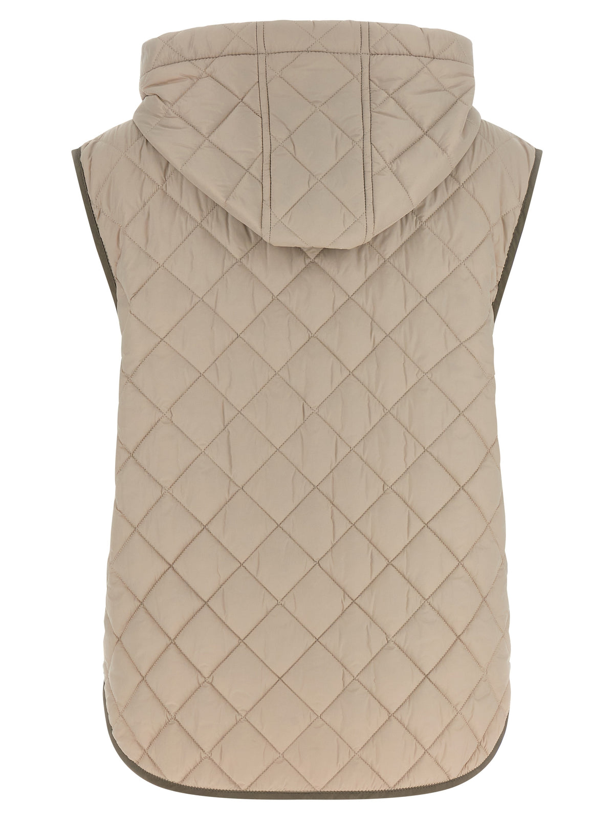 Brunello Cucinelli Beige Polyamide Sleeveless Women's Jacket