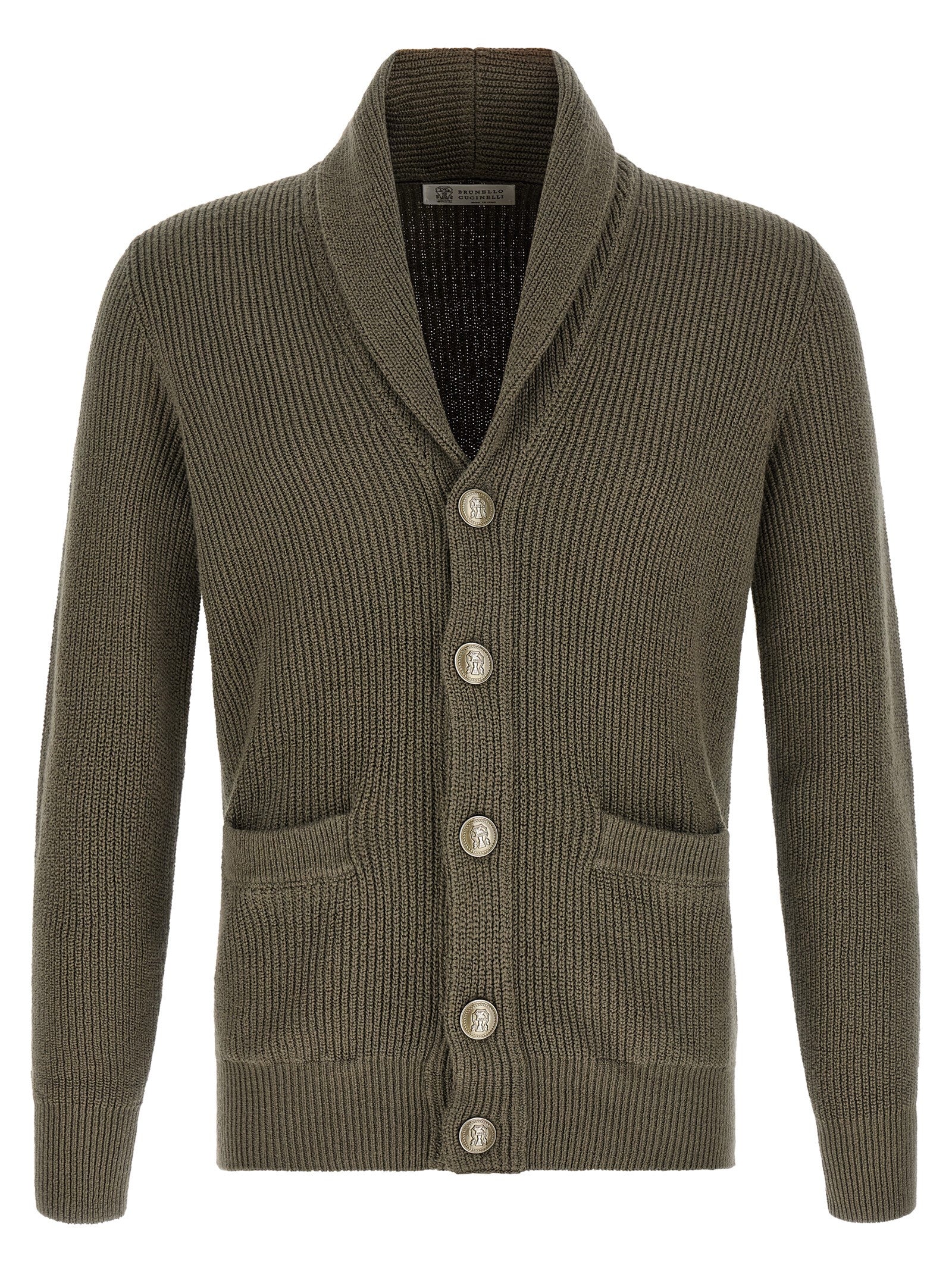 Brunello Cucinelli Bicolor Cotton Men's Cardigan