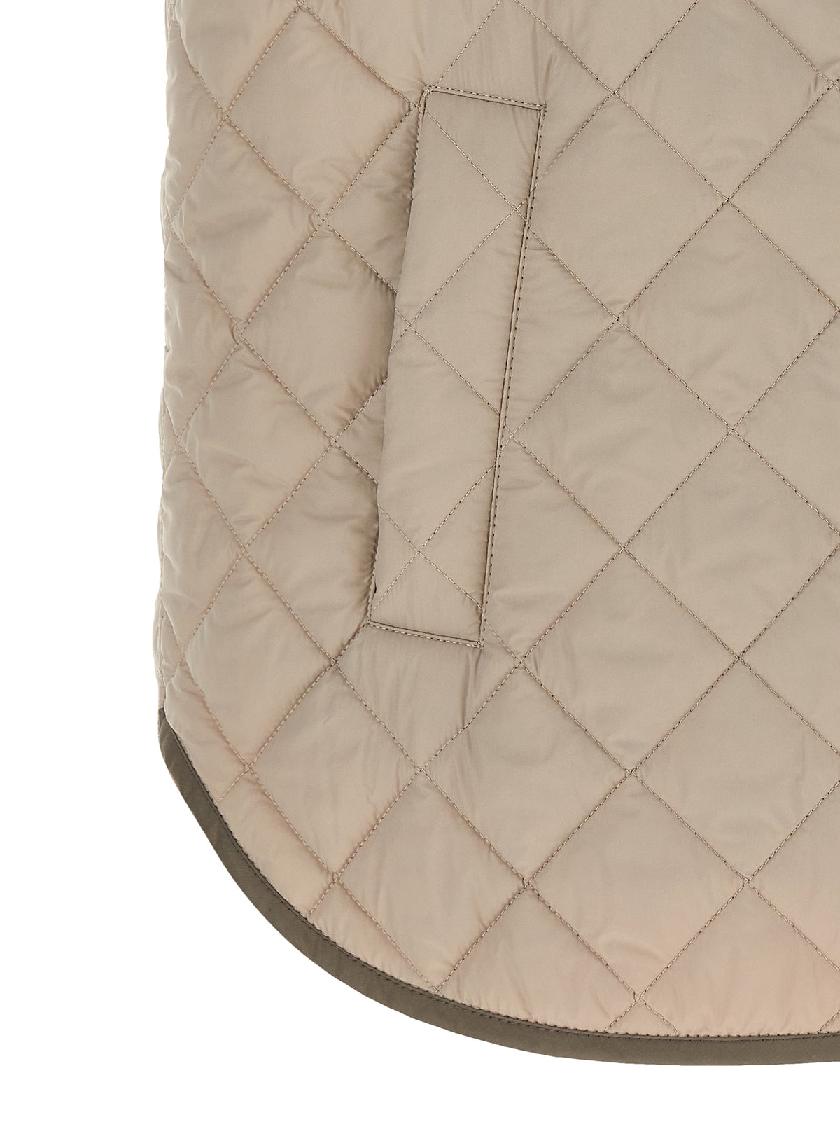 Brunello Cucinelli Beige Polyamide Sleeveless Women's Jacket