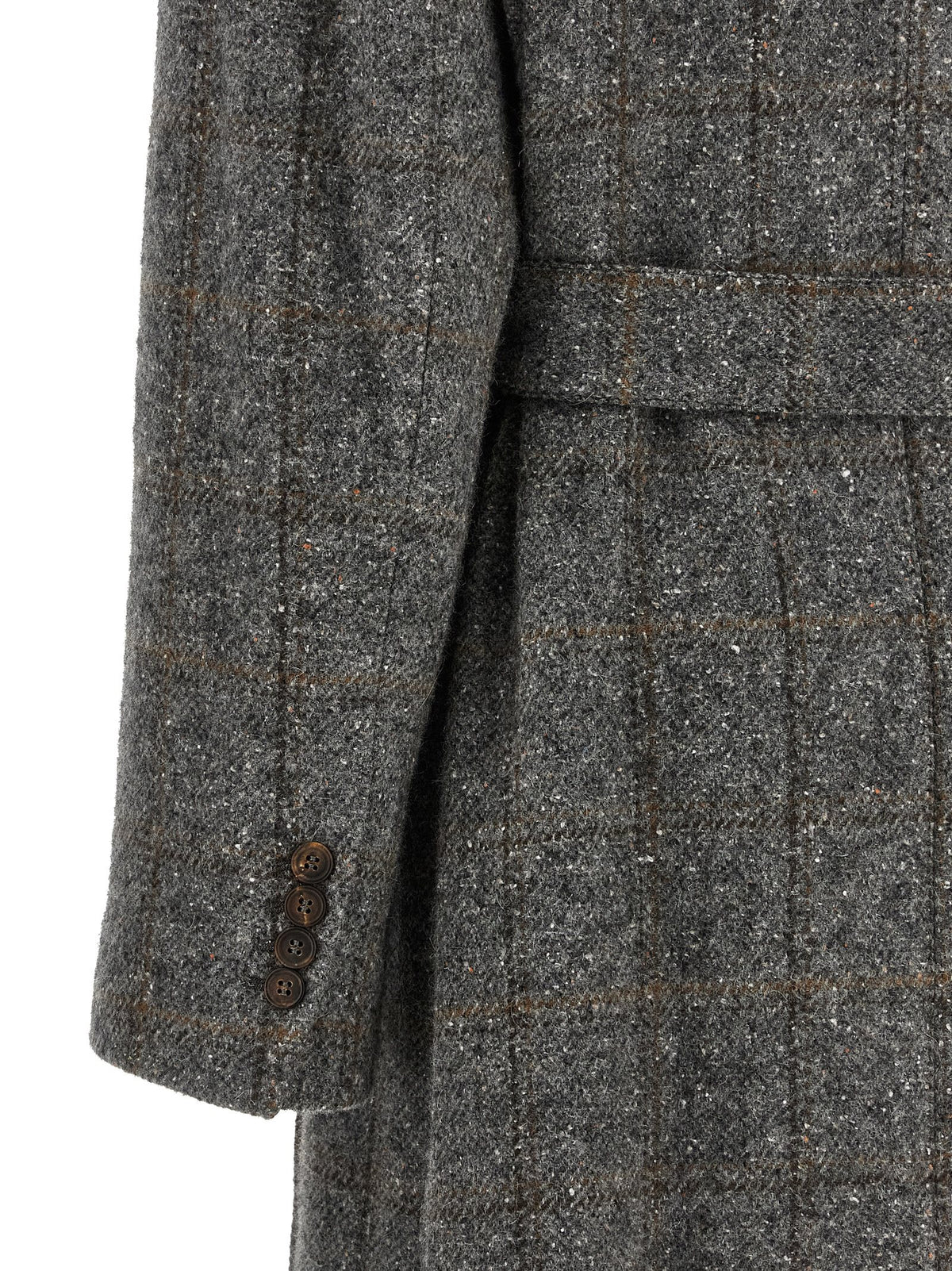 Brunello Cucinelli Gray Alpaca Leather Women's Coat