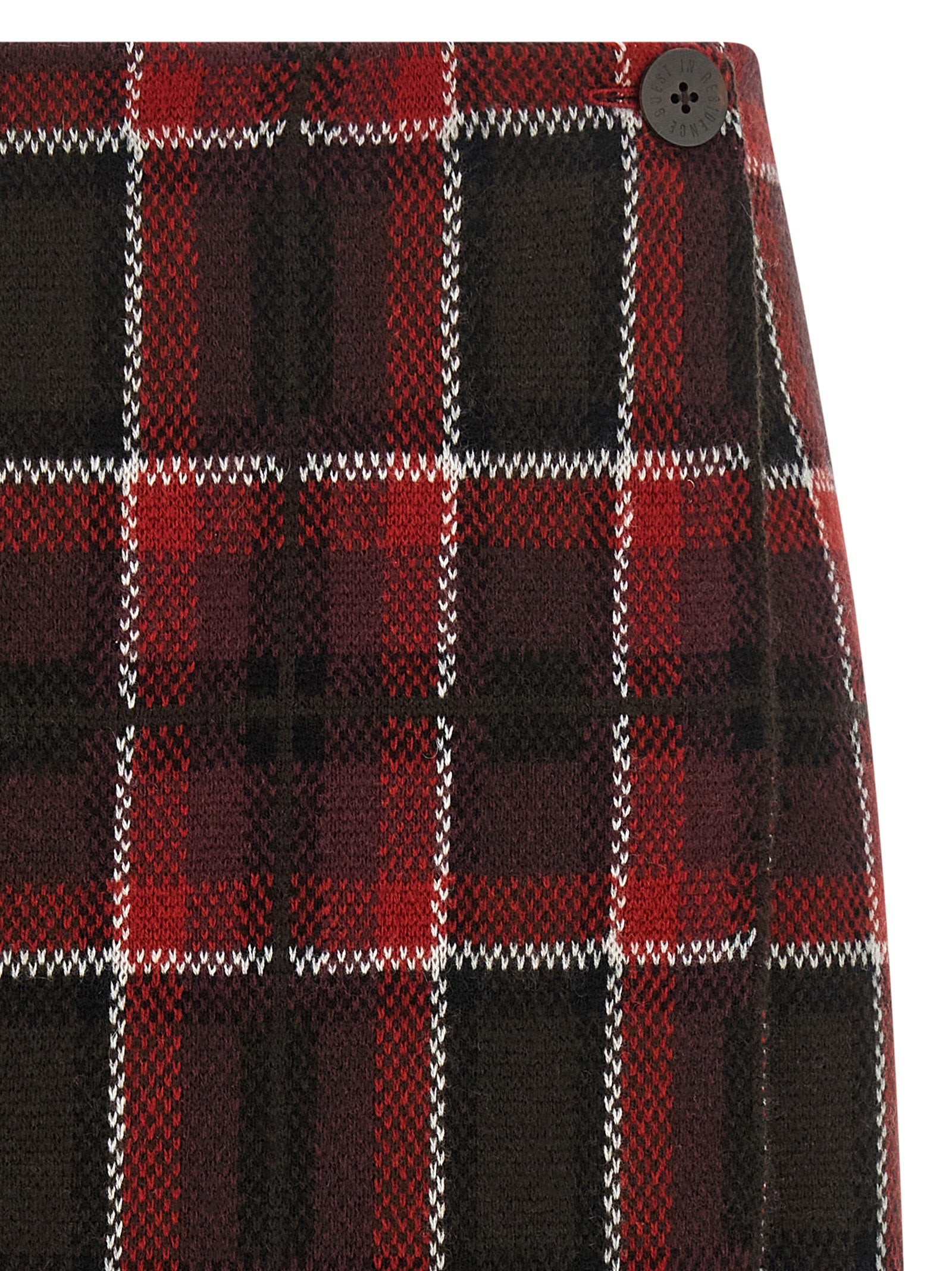 Guest in Residence Red Wool Long Women's Skirt