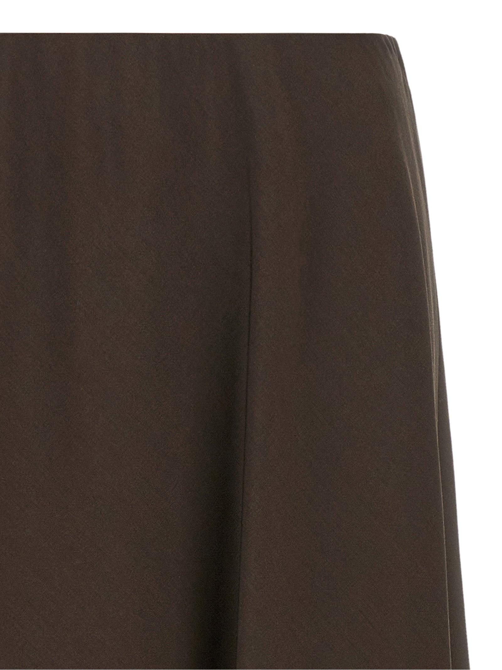 Brunello Cucinelli Brown Virgin Wool Midi Women's Skirt