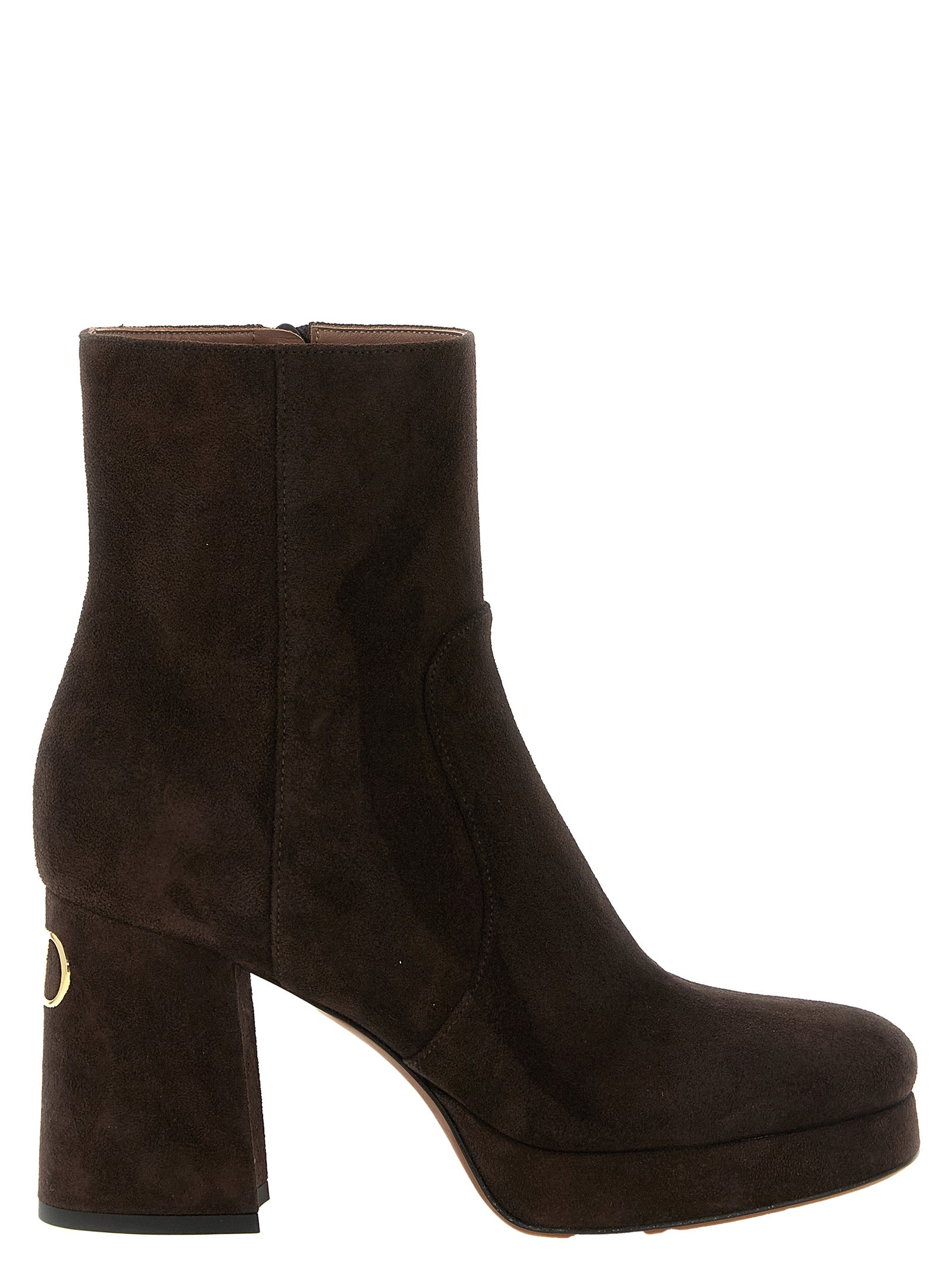 Valentino Garavani Brown Calfskin Ankle Women's Boots