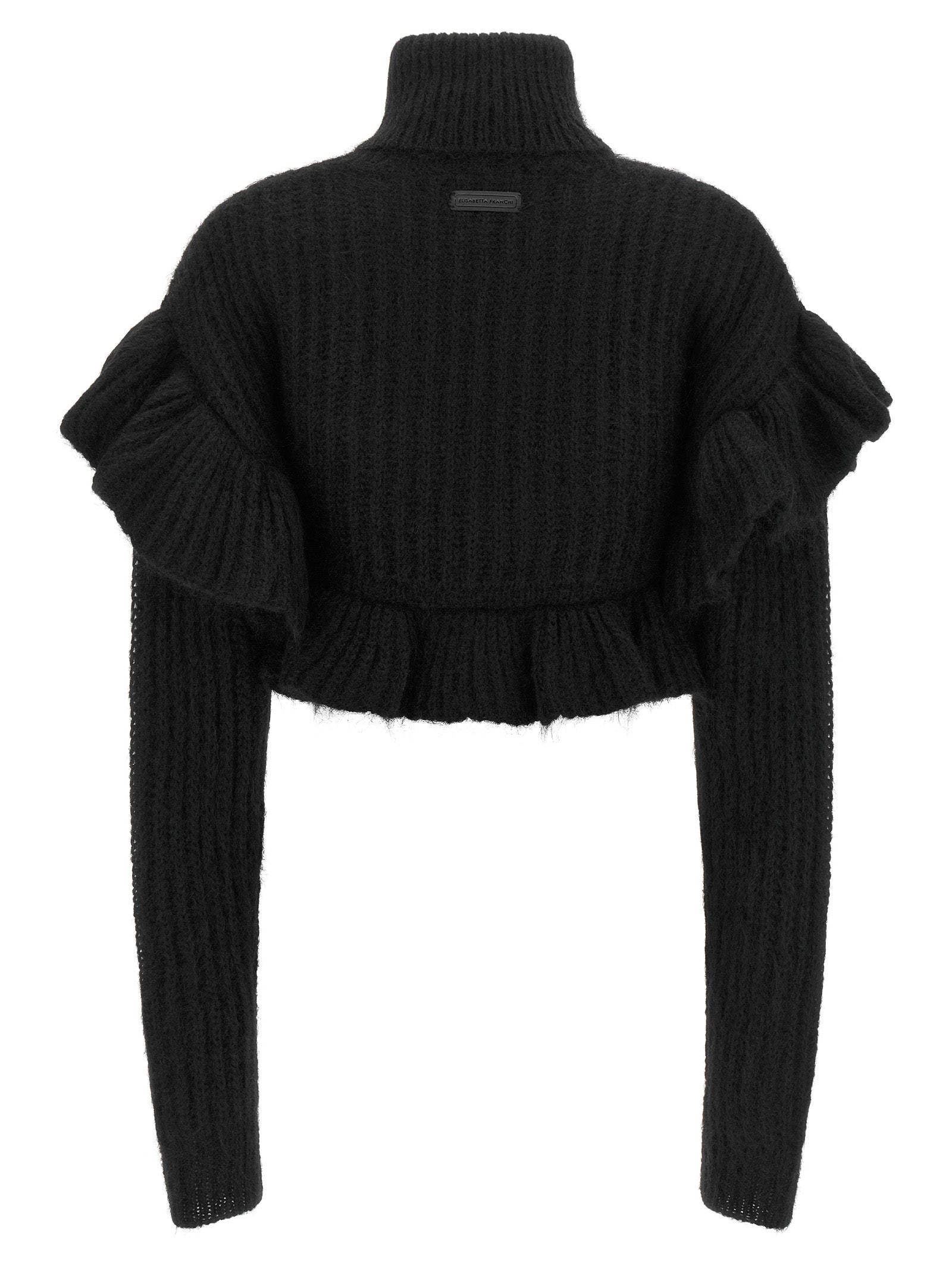 Elisabetta Franchi Black Mohair Women's Cardigan