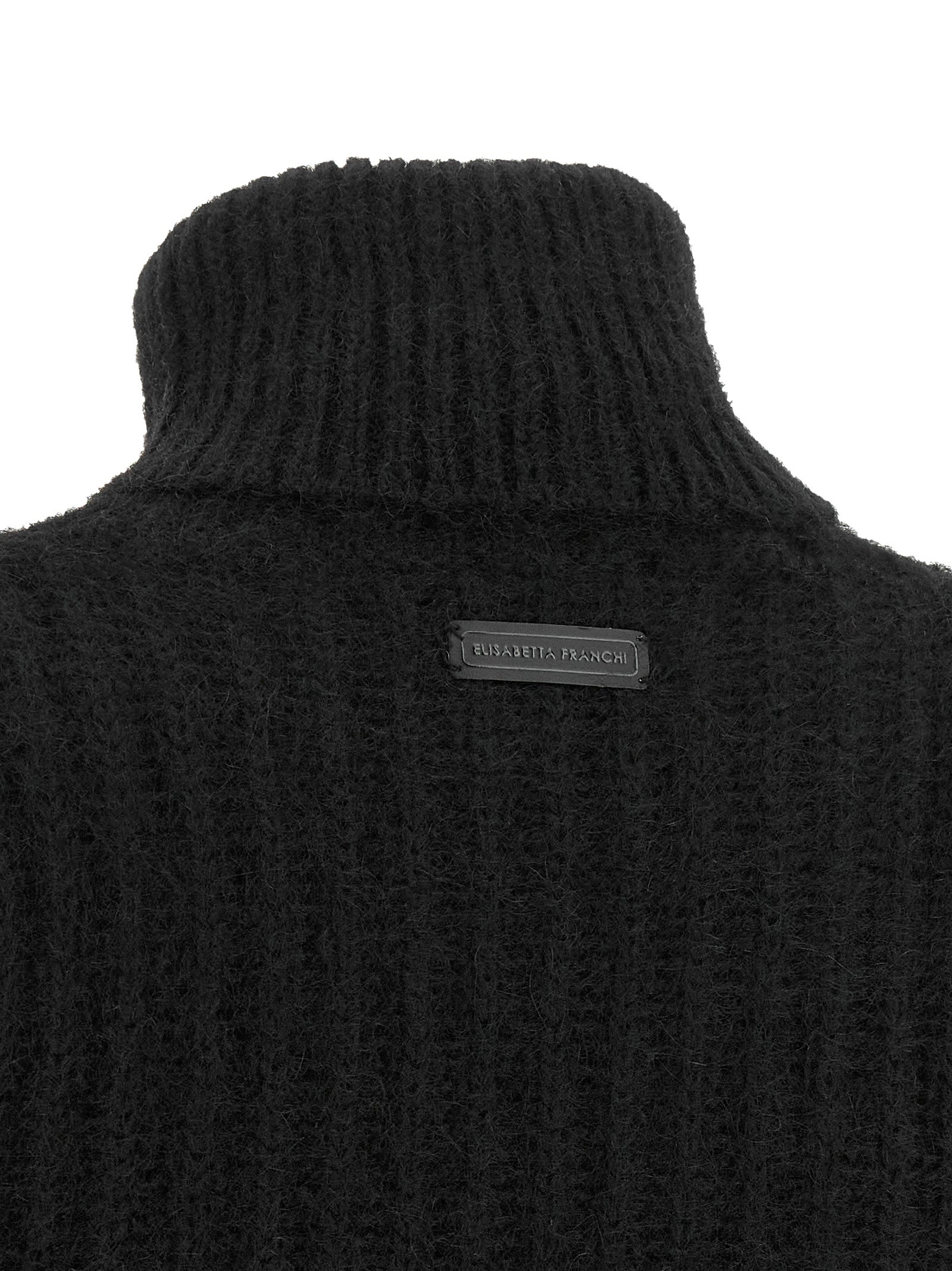 Elisabetta Franchi Black Mohair Women's Cardigan