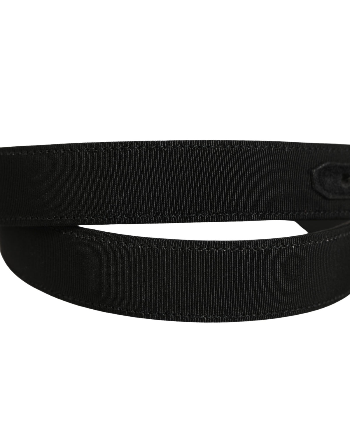 Dolce & Gabbana Black Classic Leather Silver Tone Buckle Women's Belt
