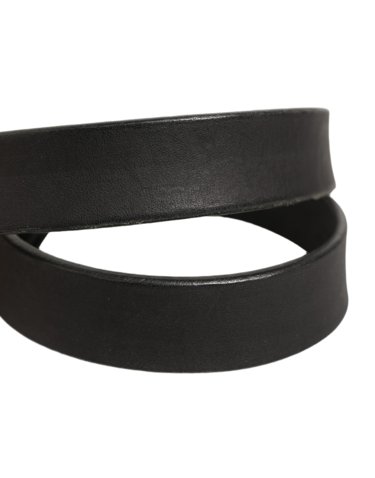 Dolce & Gabbana Black Leather Antique Finish Buckle Women's Belt