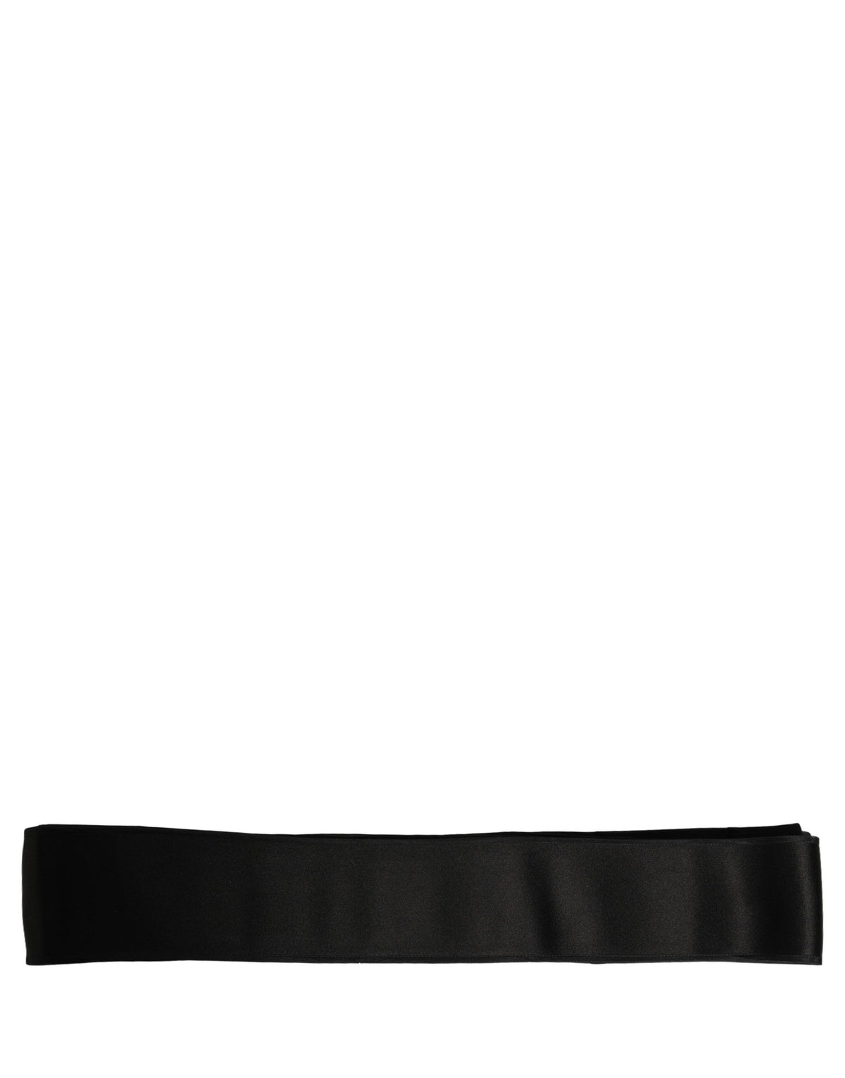 Dolce & Gabbana Black Satin Silk Wide Band Waist Cintura Women's Belt