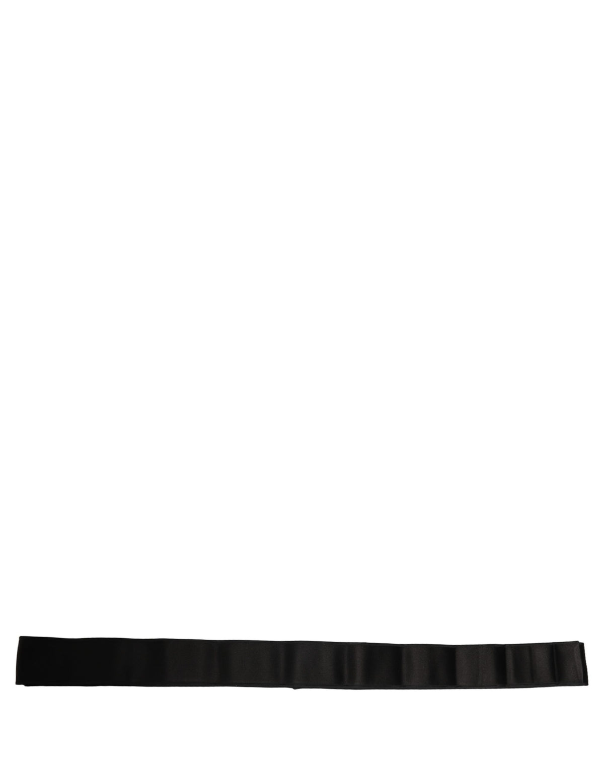 Dolce & Gabbana Black Satin Silk Wide Band Waist Cintura Women's Belt