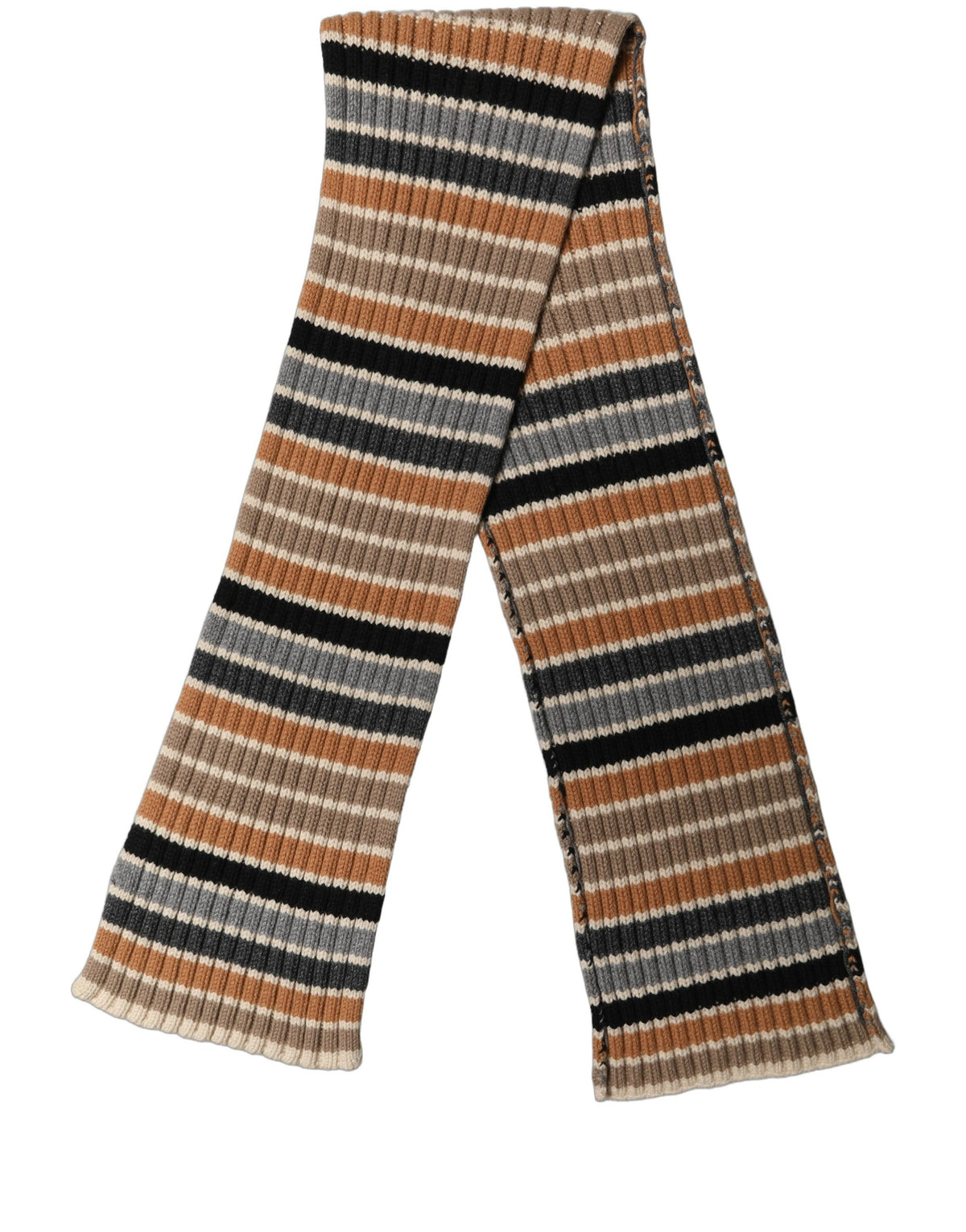 Dolce & Gabbana Multicolor Striped Knitted Viscose Shawl Women's Scarf