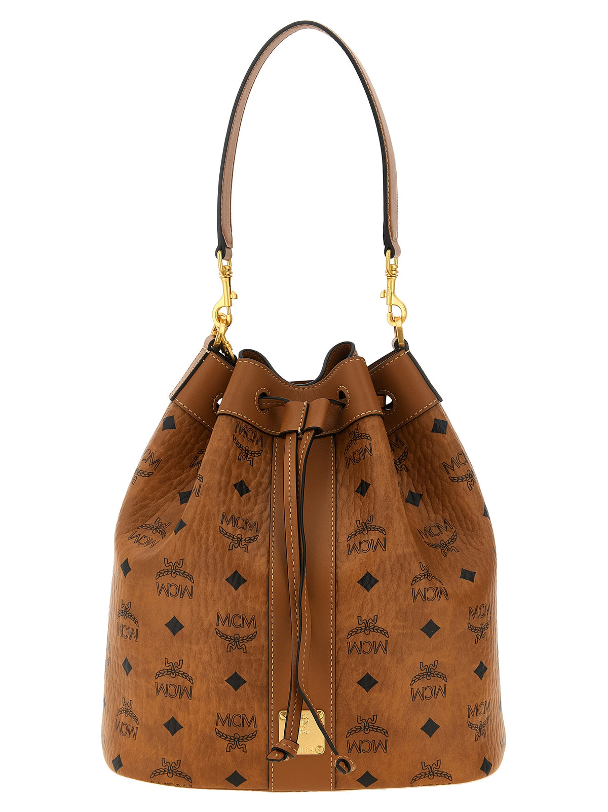 MCM Brown Polyethylene Shoulder Women's Bag