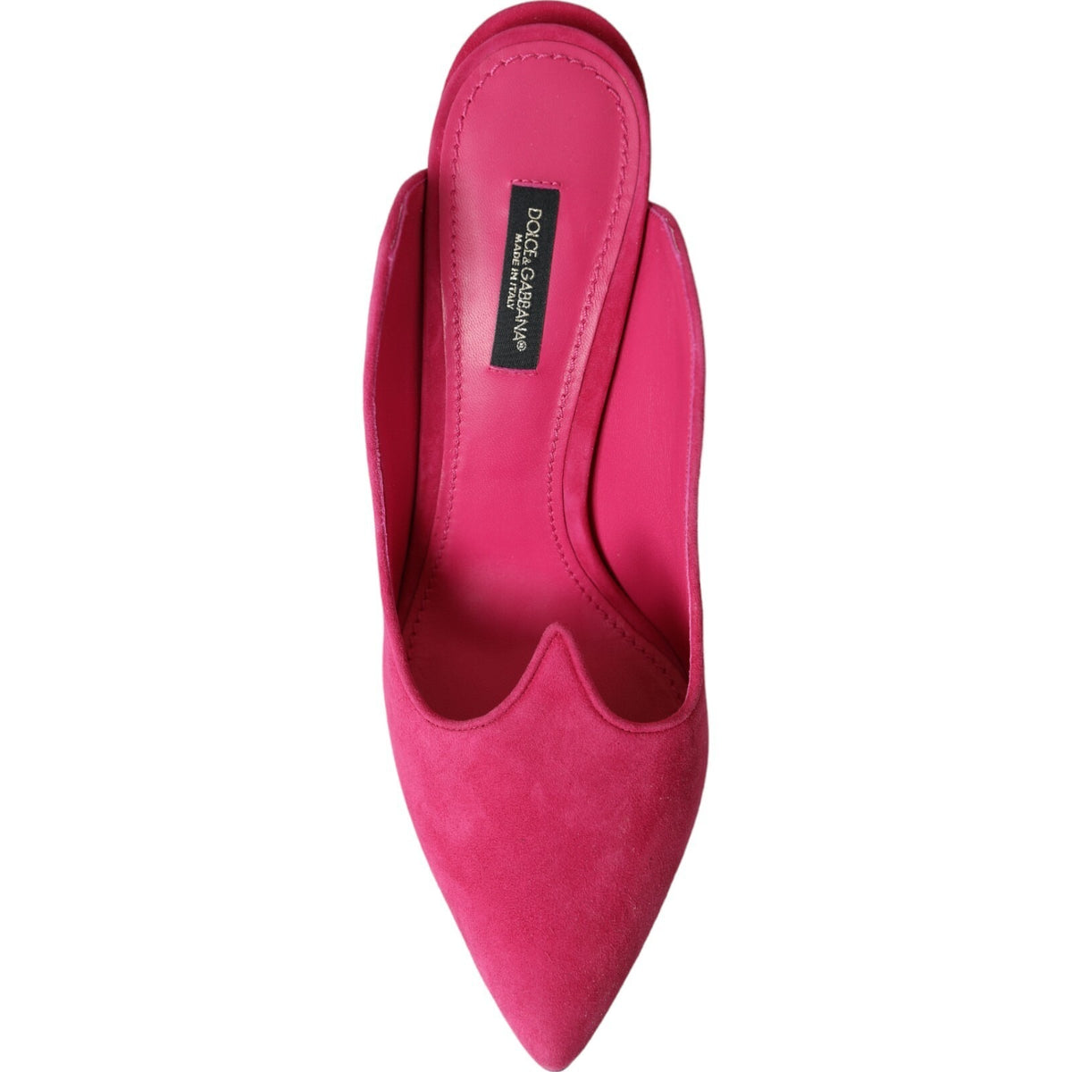 Dolce & Gabbana Fuchsia Suede Leather Mules Sandals Women's Shoes