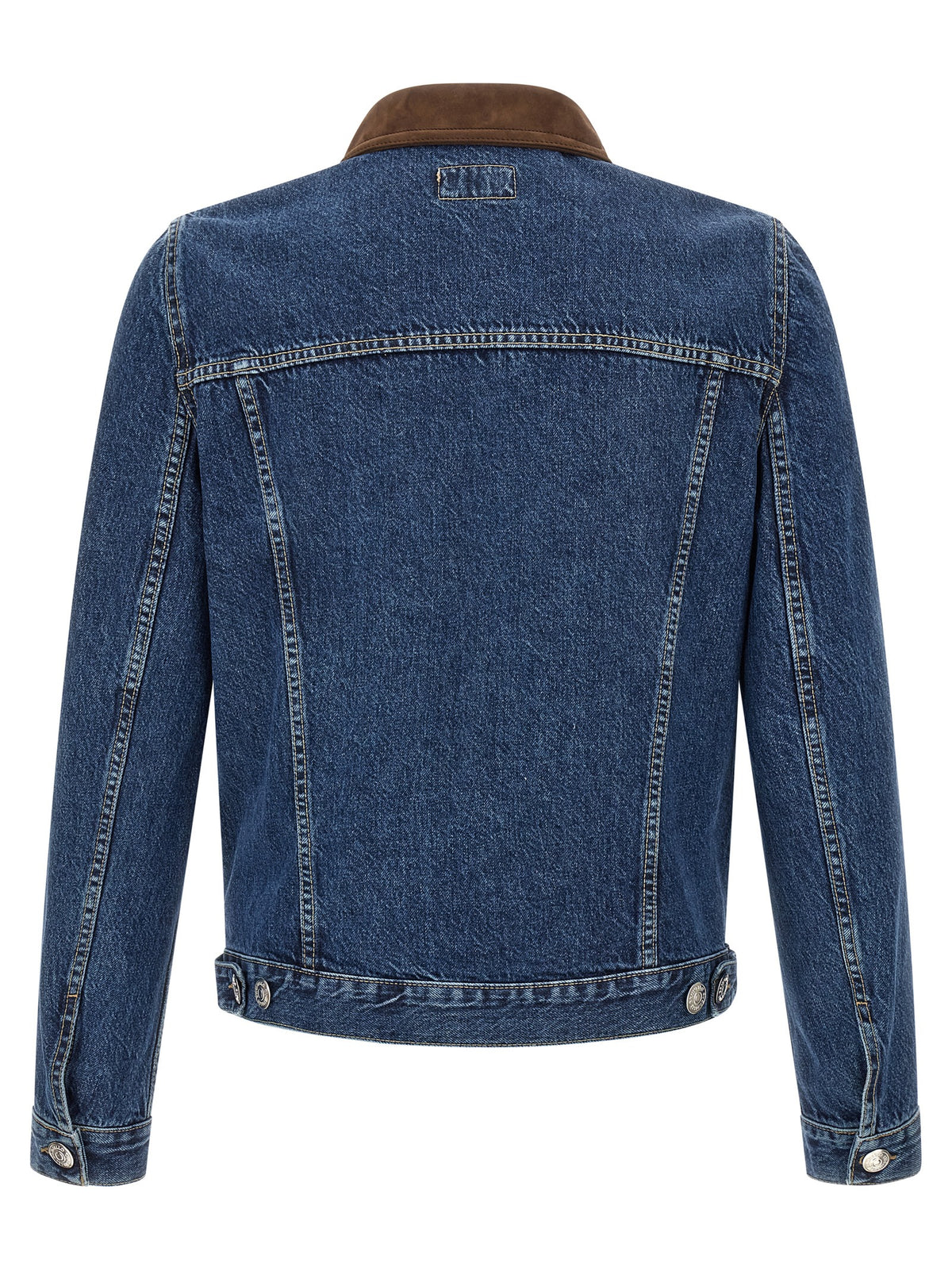 Brunello Cucinelli Blue Cotton Denim Men's Jacket