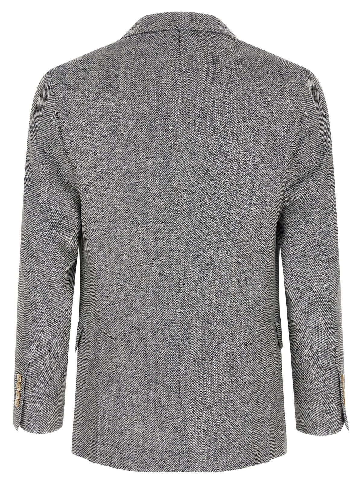 Brunello Cucinelli Gray Wool Men's Blazer
