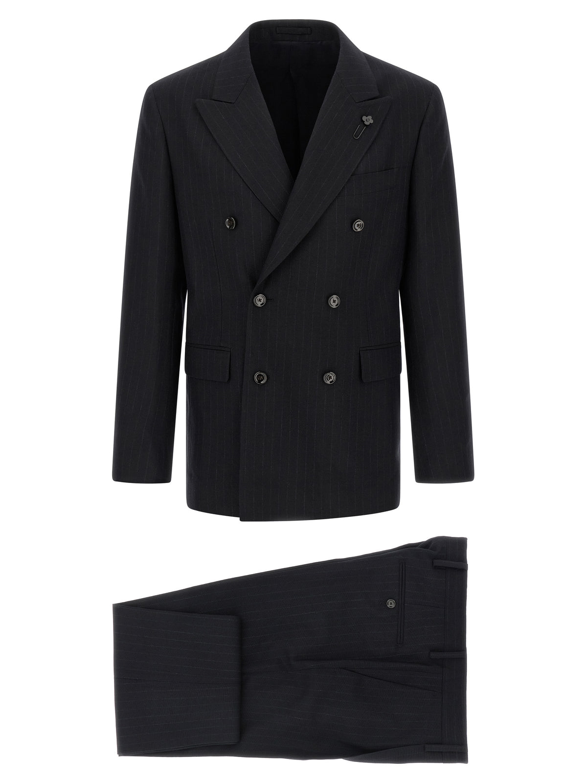 Lardini Blue Virgin Wool Two-Piece Men's Suit