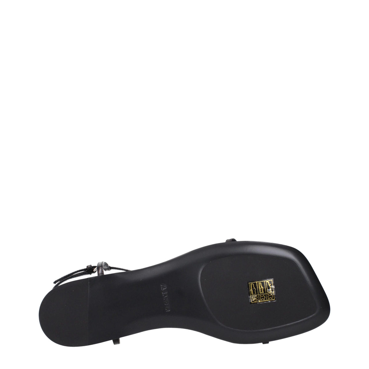Jil Sander Black Leather Flip-Flop Women's Sandals