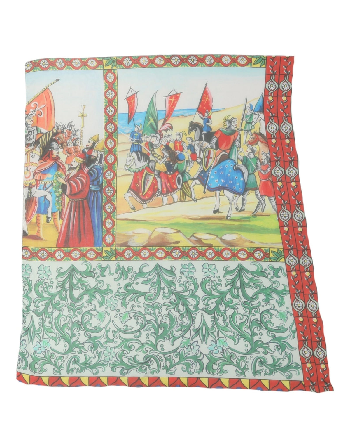 Dolce & Gabbana Multicolor Silk Printed Square Foulard Women's Scarf