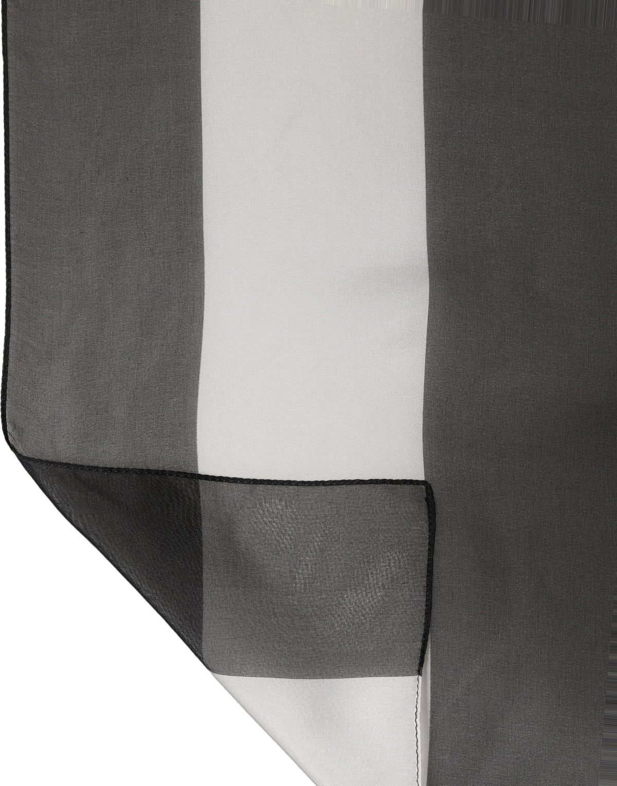 Dolce & Gabbana Black White Stripe Silk Shawl Stole Women's Scarf