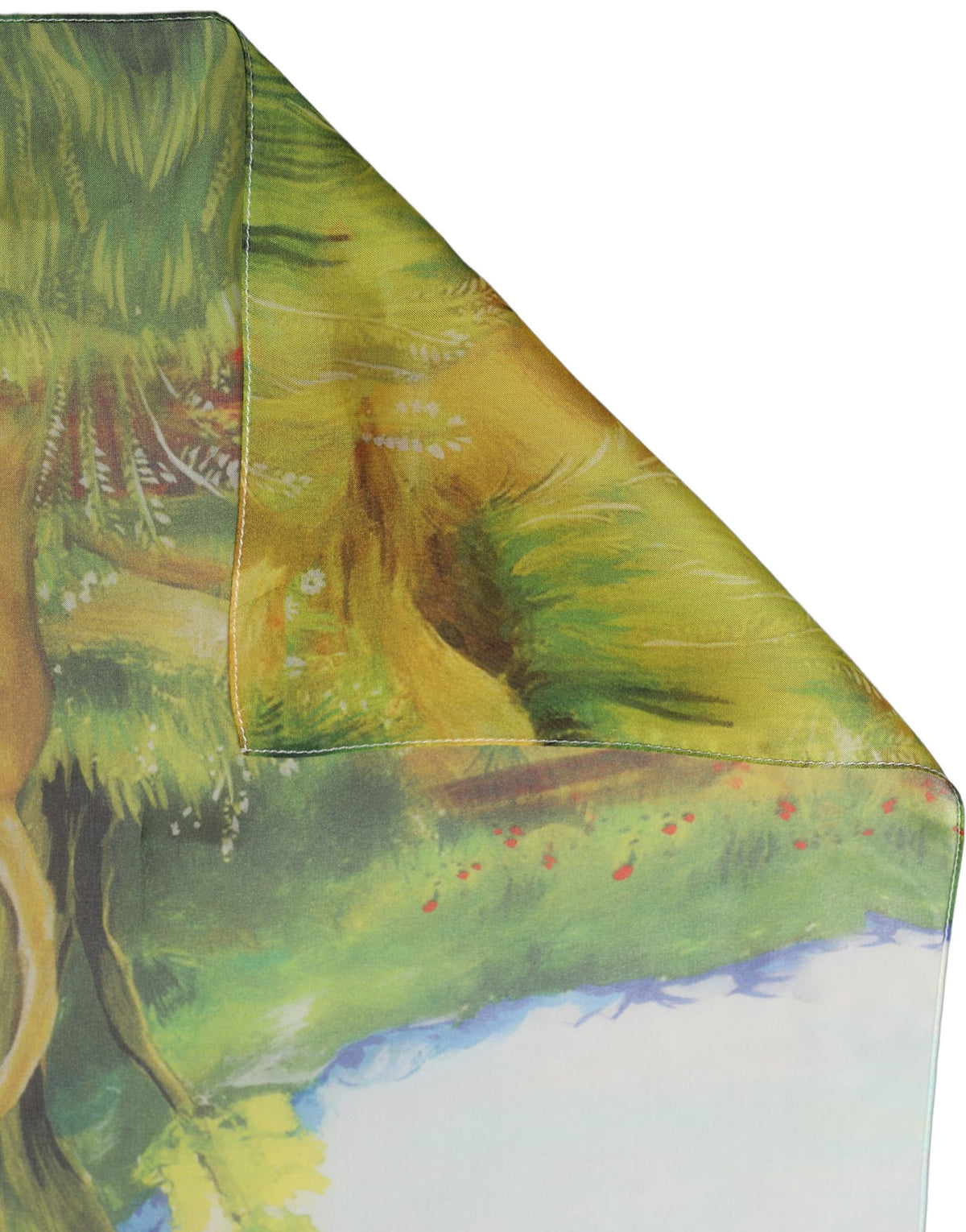 Dolce & Gabbana Light Blue Silk Landscape Foulard Women's Scarf