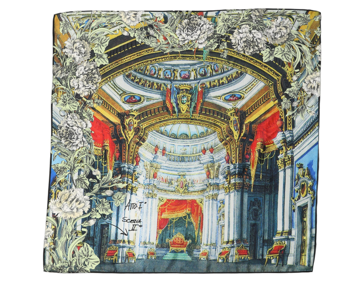 Dolce & Gabbana Multicolor Printed Silk Square Foulard Women's Scarf