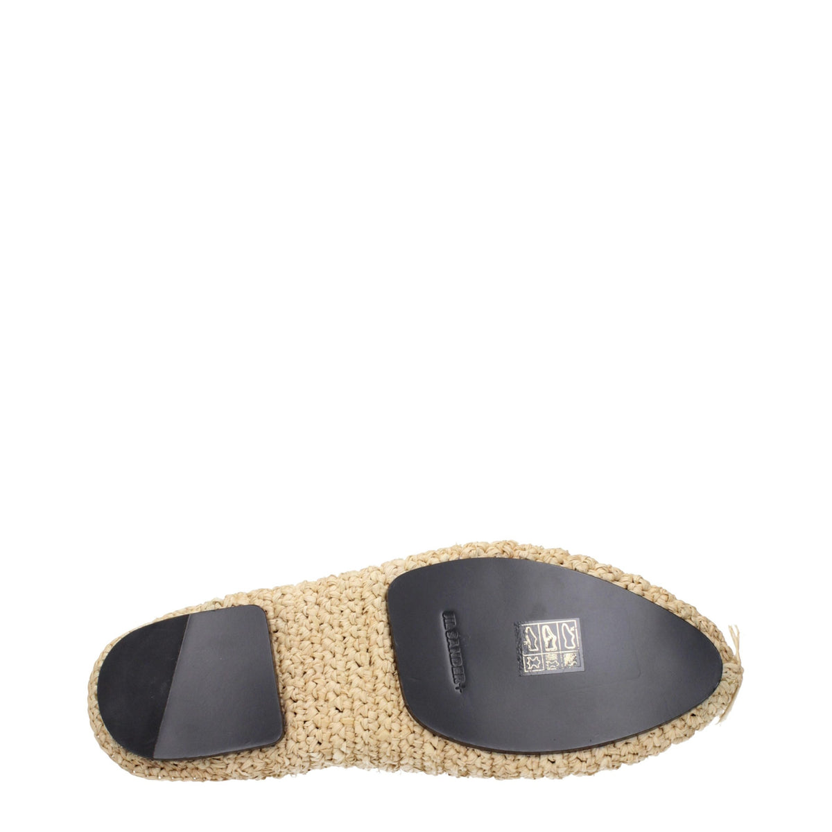 Jil Sander Beige Raffia Women's Slippers