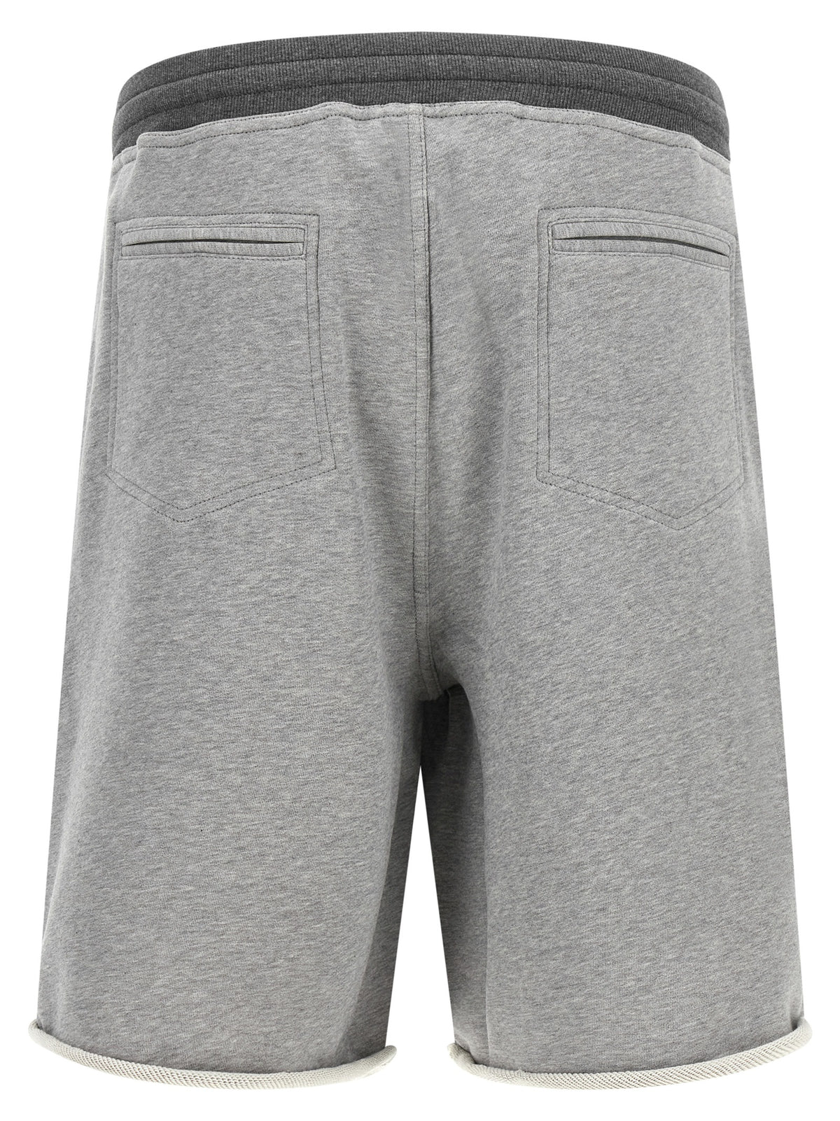 Brunello Cucinelli Gray Cotton Bermuda Men's Shorts