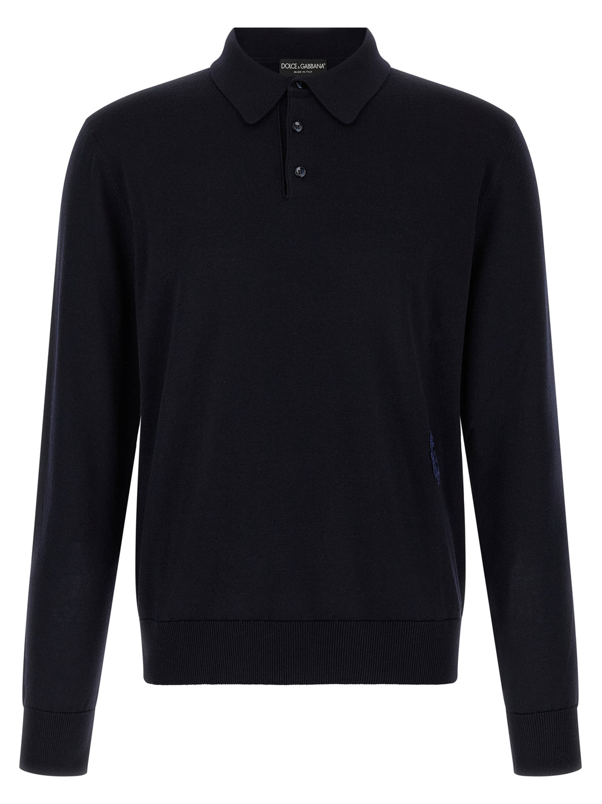 Dolce & Gabbana Blue Virgin Wool Polo Men's Shirt