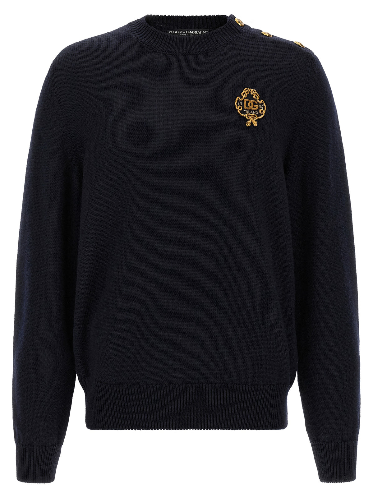 Dolce & Gabbana Blue Virgin Wool Men's Cardigan
