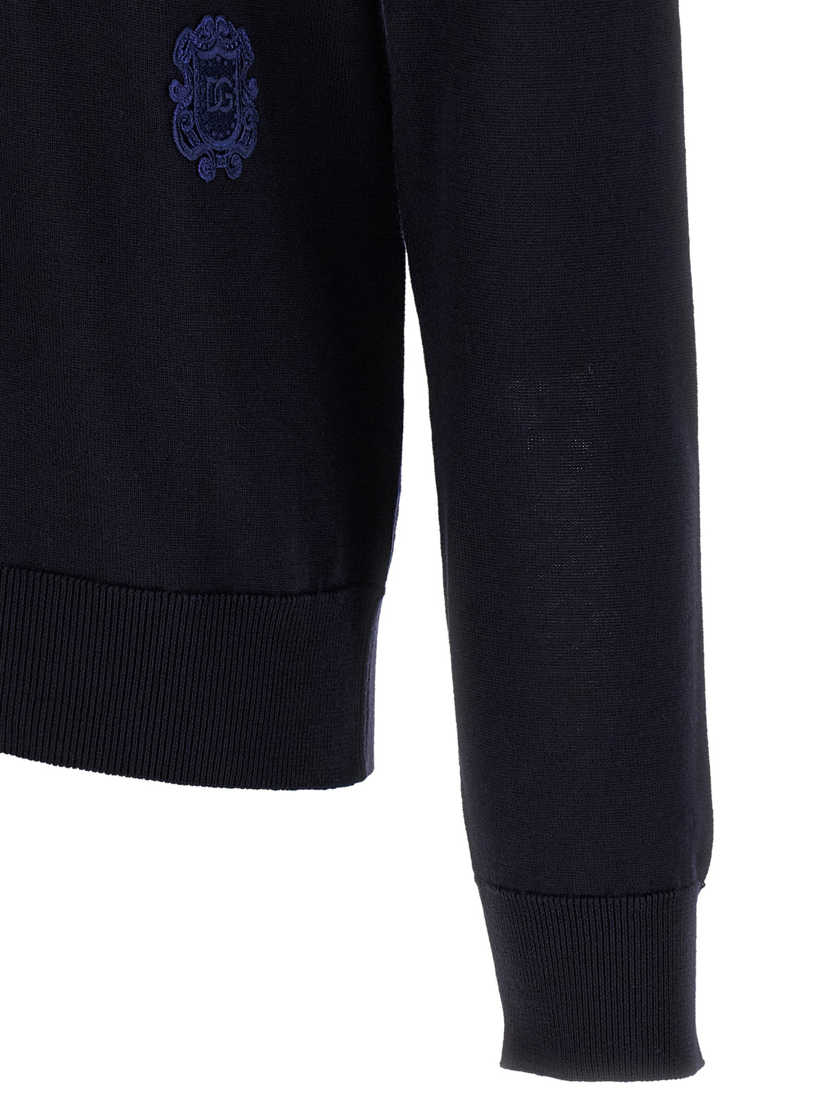 Dolce & Gabbana Blue Virgin Wool Polo Men's Shirt