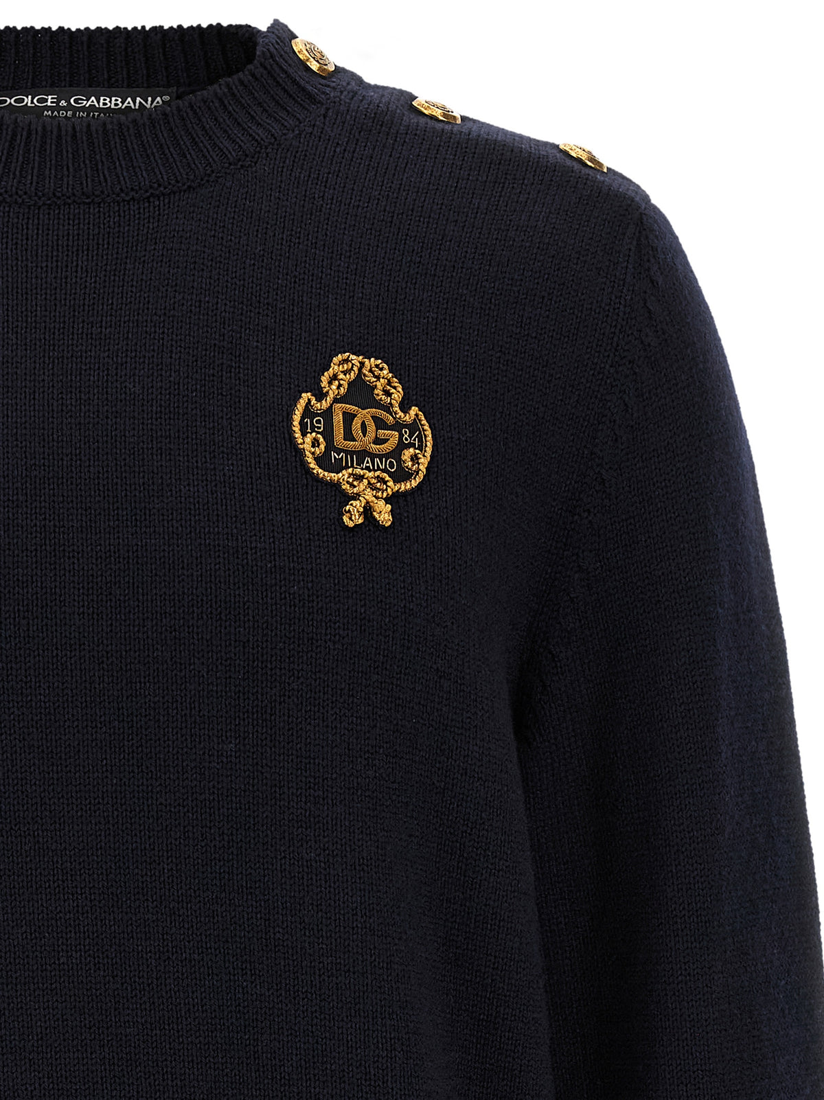 Dolce & Gabbana Blue Virgin Wool Men's Cardigan