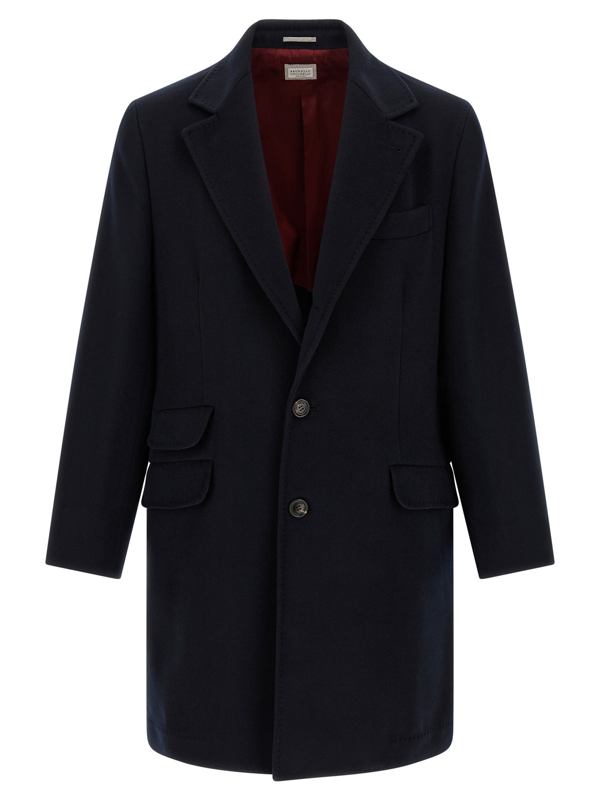 Brunello Cucinelli Blue Virgin Wool Men's Coat