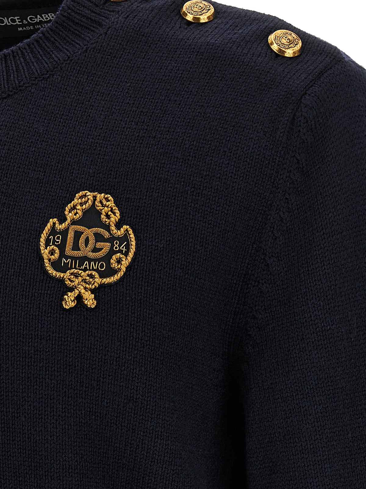 Dolce & Gabbana Blue Virgin Wool Men's Cardigan