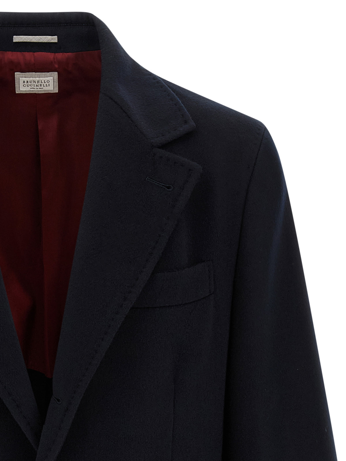 Brunello Cucinelli Blue Virgin Wool Men's Coat