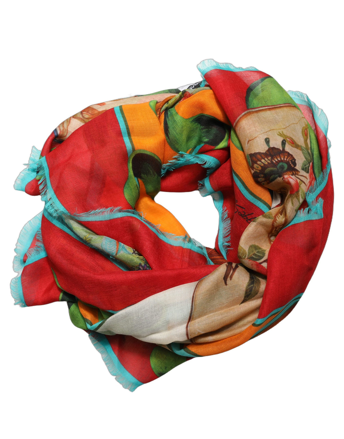 Dolce & Gabbana Multicolor Marco Polo Motifs Shawl Women's Scarf