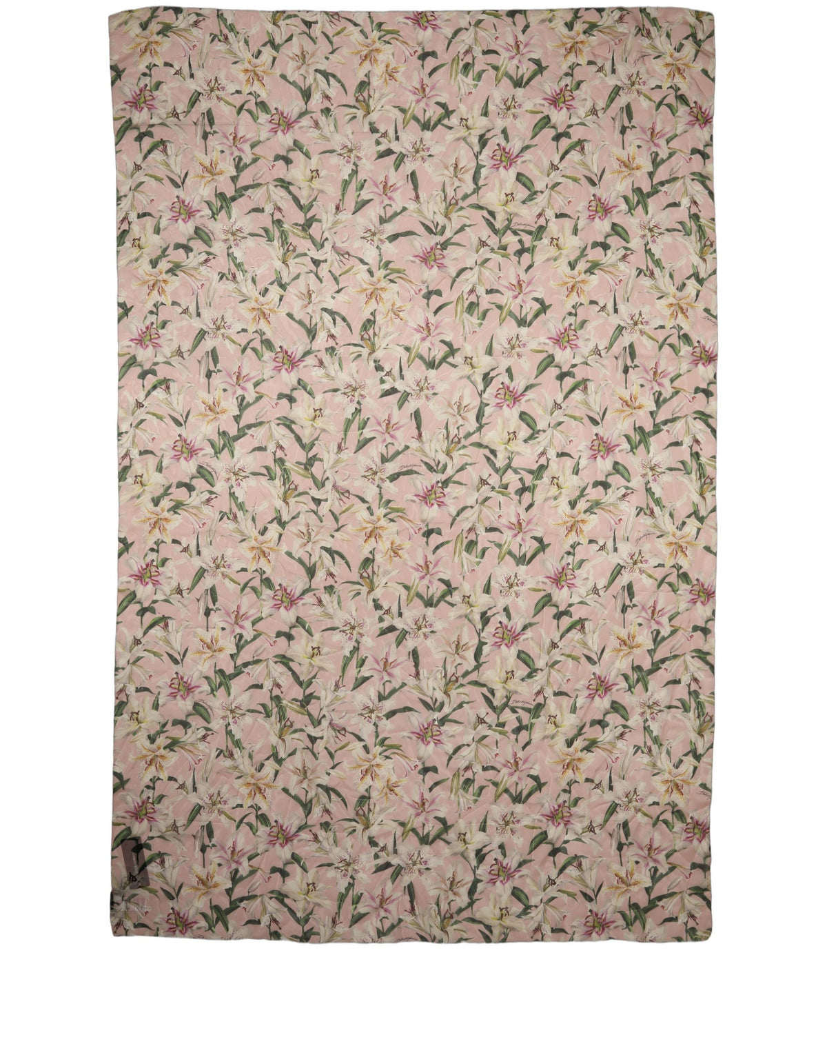Dolce & Gabbana Pink Silk Floral Chiffon Long Stole Women's Scarf