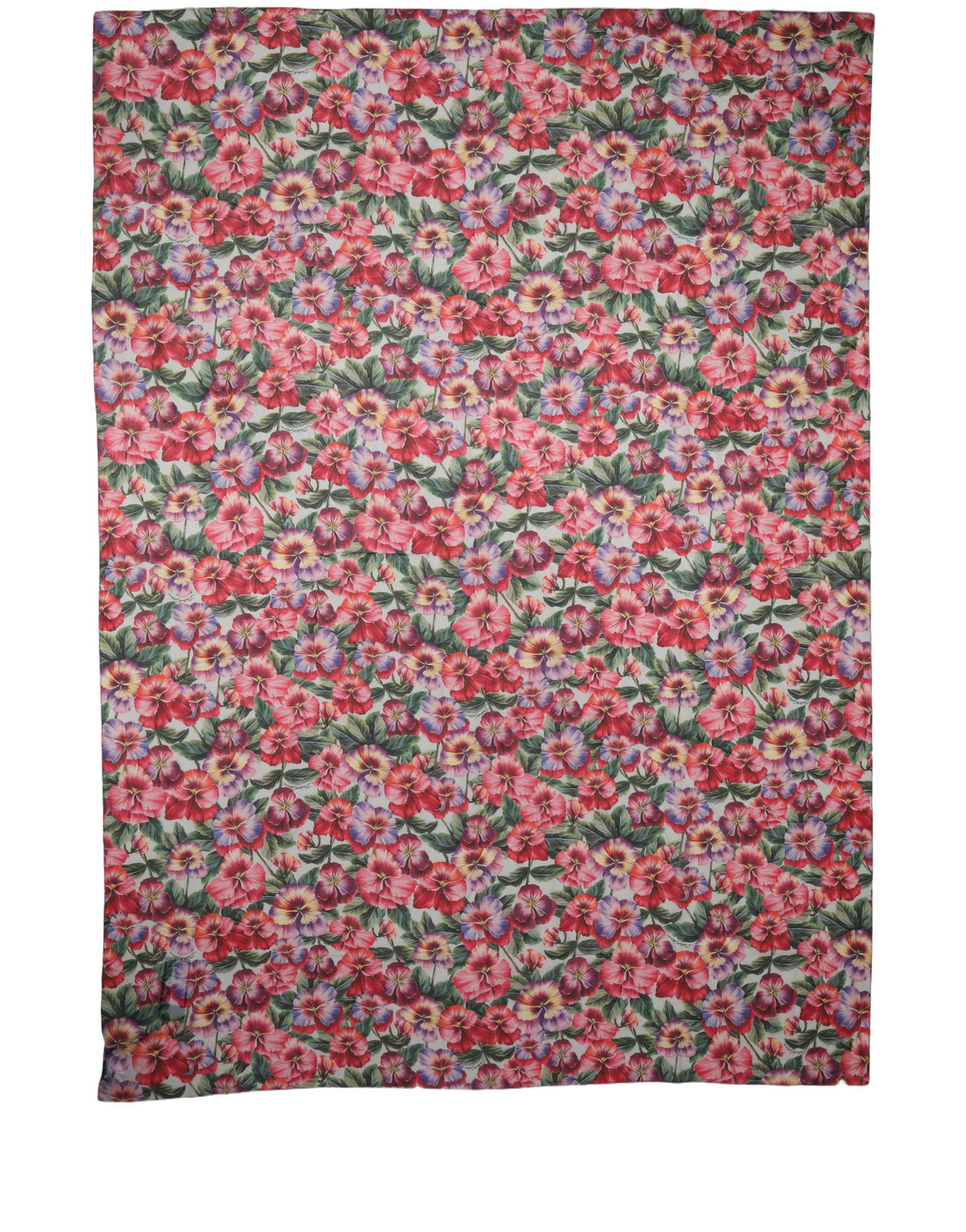 Dolce & Gabbana Multicolor Floral Cotton Lace Stole Women's Scarf