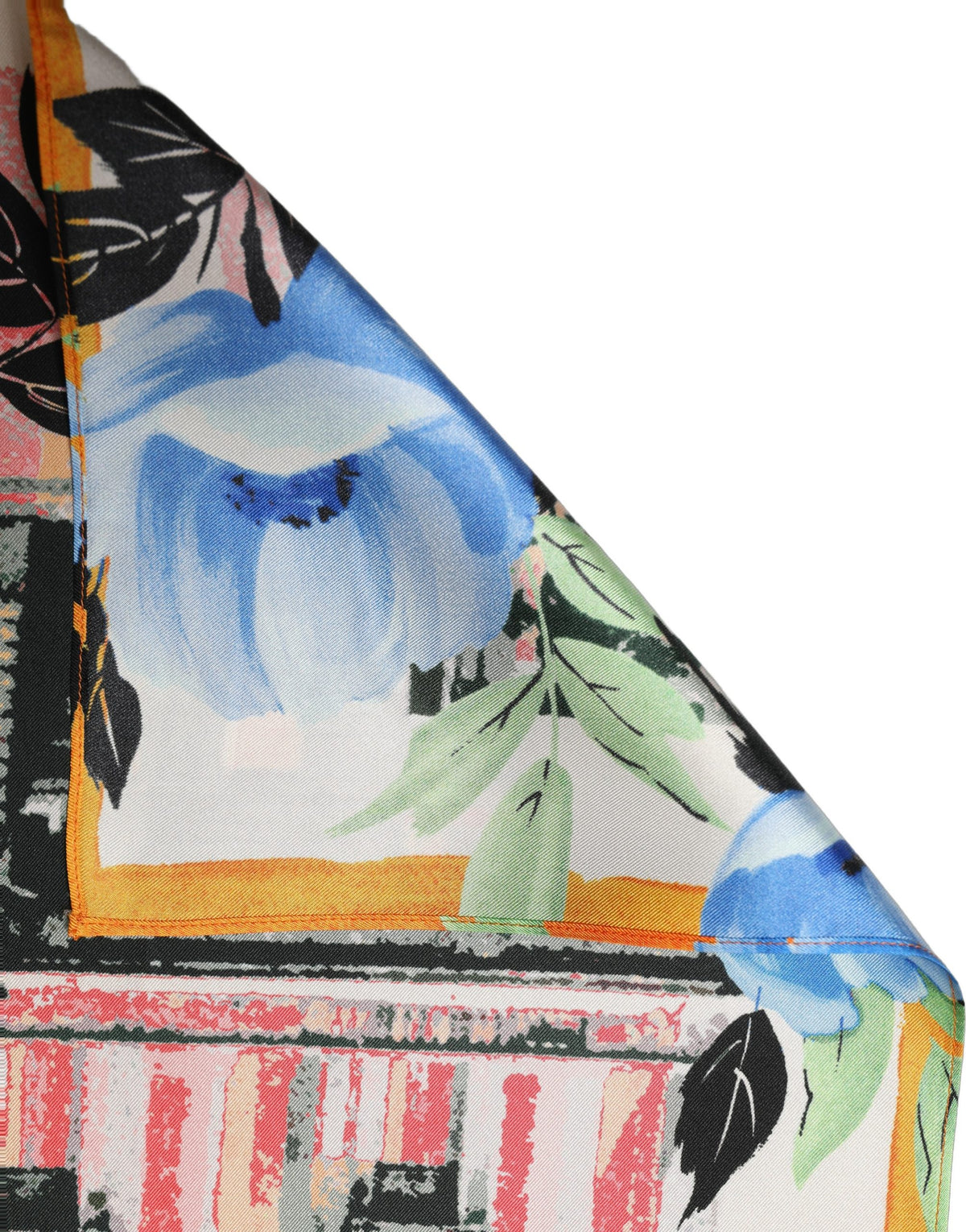 Dolce & Gabbana Multicolor Printed Silk Square Foulard Women's Scarf