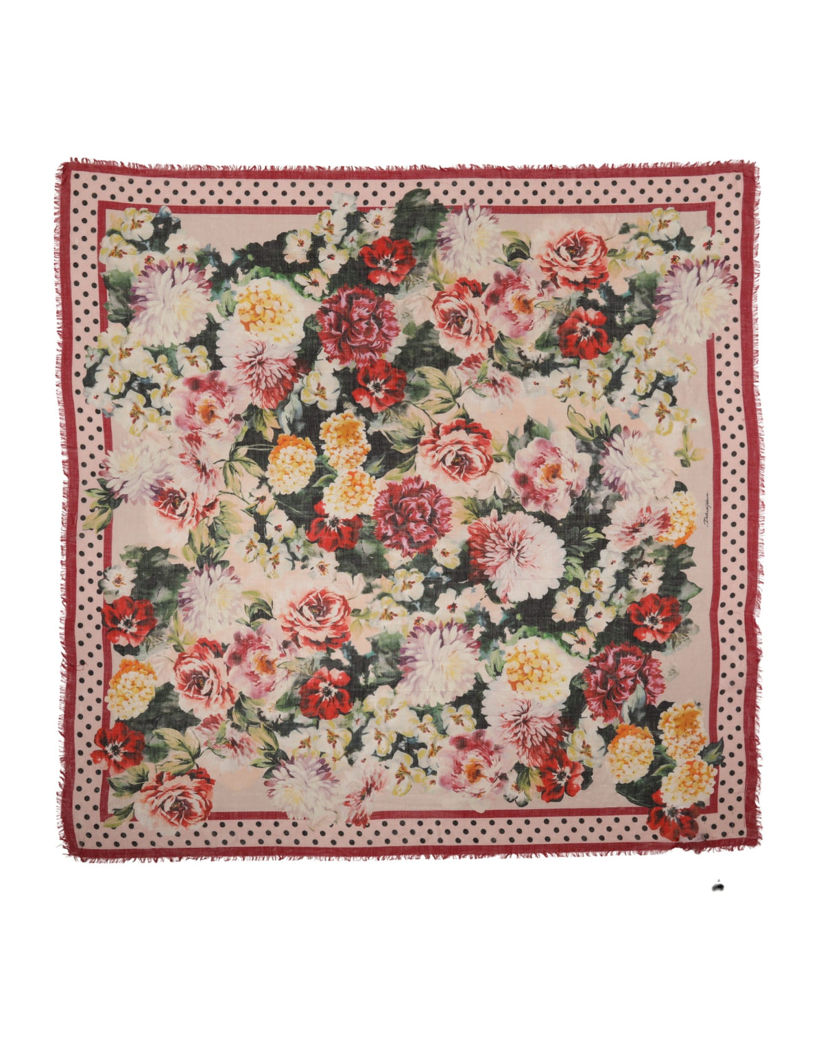 Dolce & Gabbana Multicolor Floral Cashmere Stole Women's Scarf (Pre-Owned)