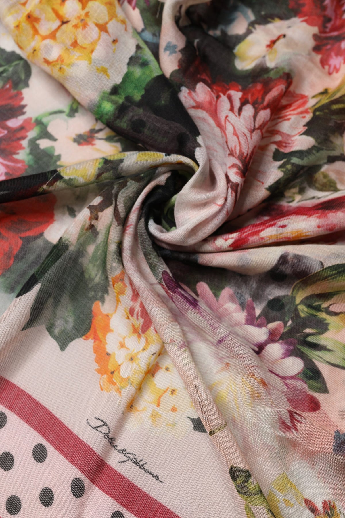 Dolce & Gabbana Multicolor Floral Cashmere Stole Women's Scarf (Pre-Owned)