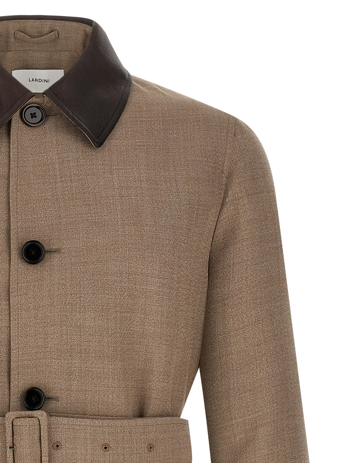 Lardini Beige Virgin Wool Men's Coat