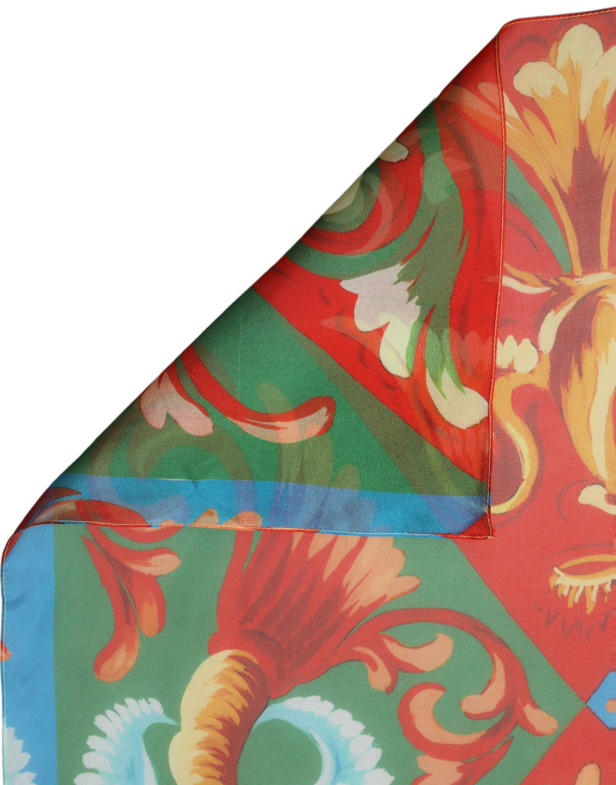 Dolce & Gabbana Multicolor Silk Printed Square Foulard Women's Scarf