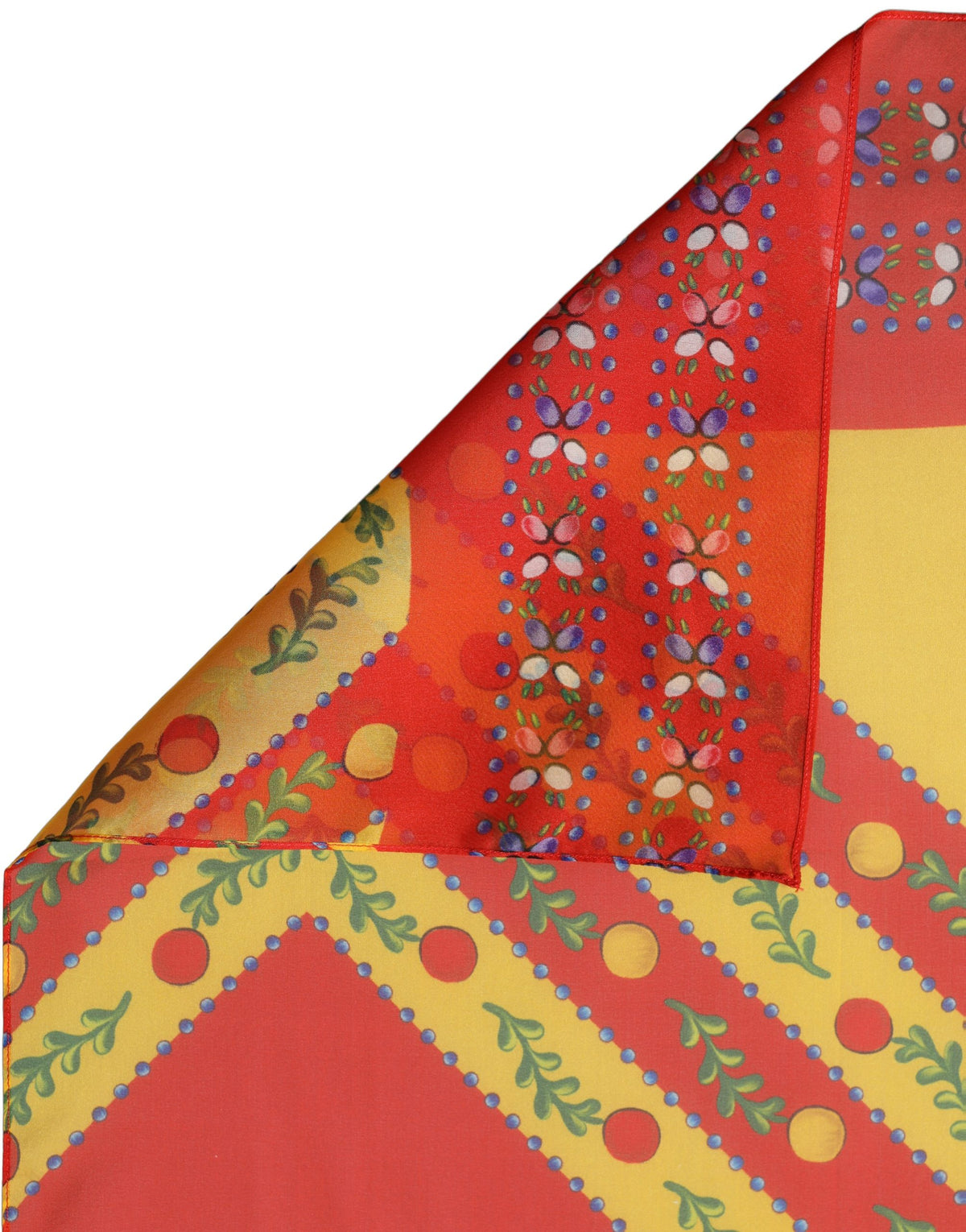 Dolce & Gabbana Multicolor Silk Geometric Square Foulard Women's Scarf