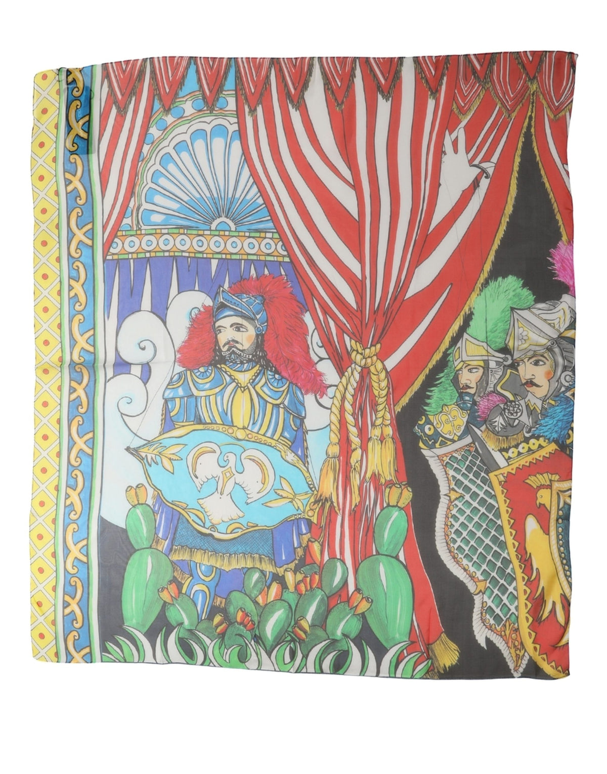 Dolce & Gabbana Multicolor Silk Printed Square Foulard Women's Scarf