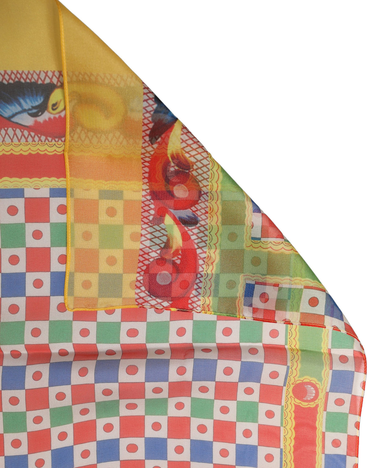 Dolce & Gabbana Multicolor Silk Carretto Print Stole Women's Scarf