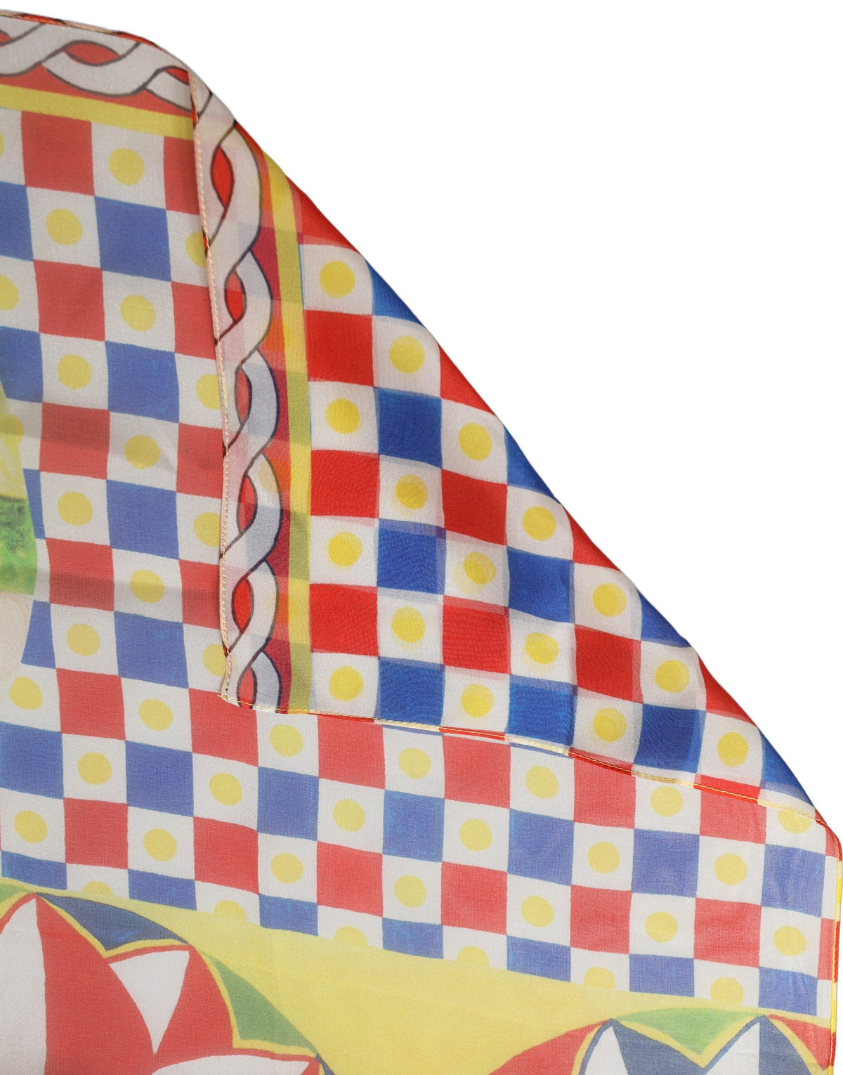 Dolce & Gabbana Multicolor Silk Carretto Foulard Women's Scarf
