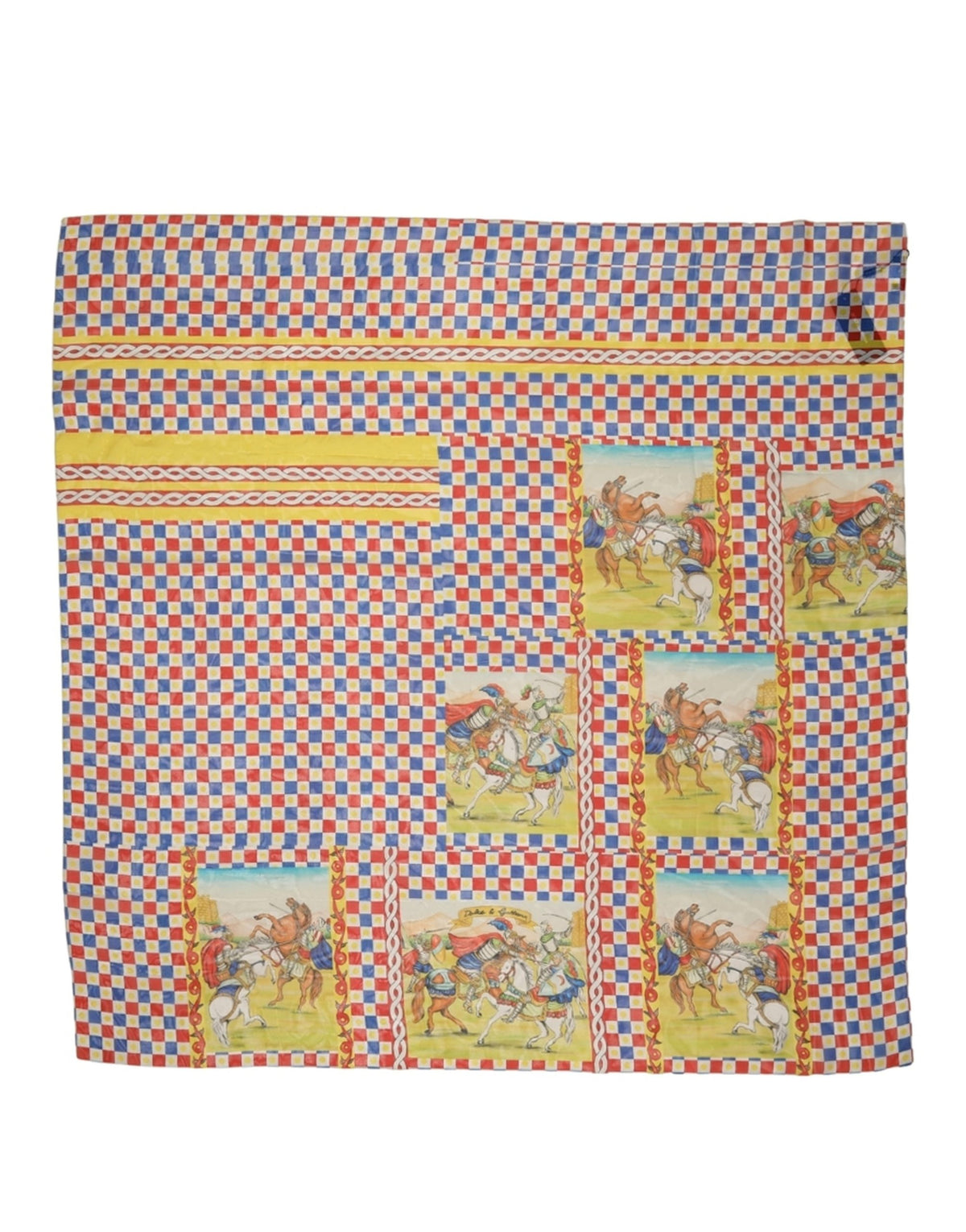 Dolce & Gabbana Multicolor Silk Carretto Foulard Women's Scarf
