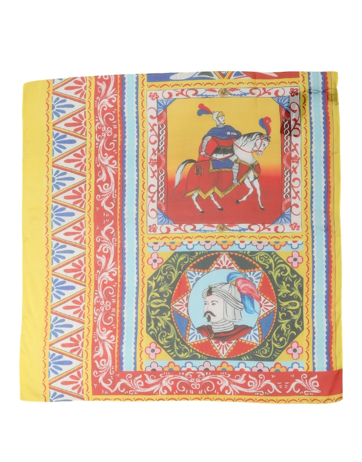 Dolce & Gabbana Multicolor Silk Printed Square Foulard Women's Scarf
