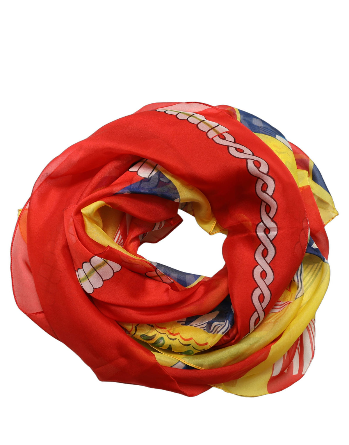 Dolce & Gabbana Multicolor Silk Printed Square Foulard Women's Scarf